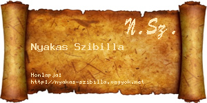 Nyakas Szibilla névjegykártya